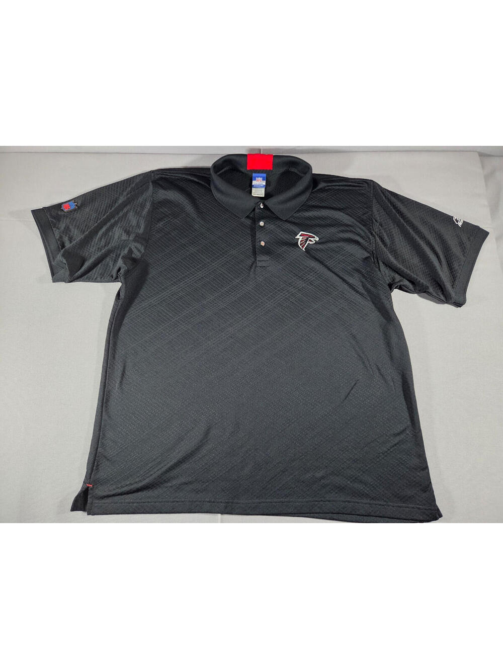 Reebok Atlanta Falcons Polo Shirt Mens 2XL Black NFL Team Apparel Short Sleeve